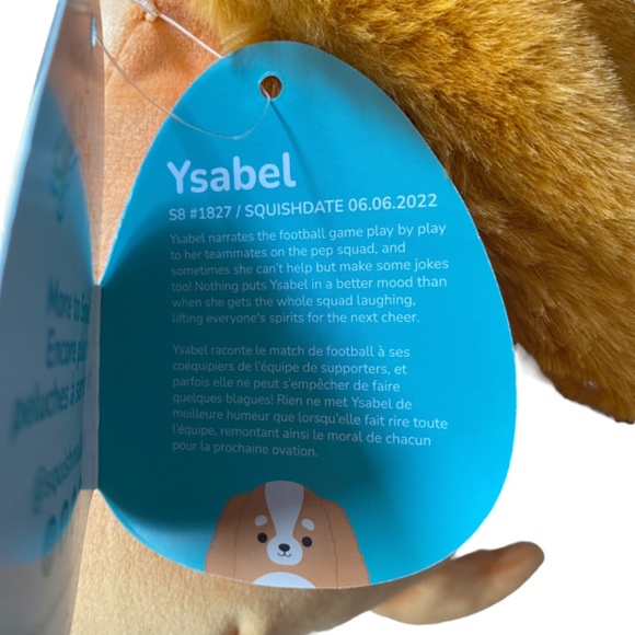 NWT Squishmallows Ysabel The Cocker Spaniel Puppy Dog 8" Soft Plush Toy NEW - Picture 9 of 9
